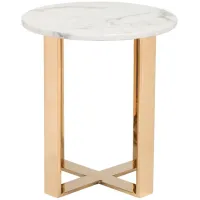 Atlas End Table in White by Zuo Modern