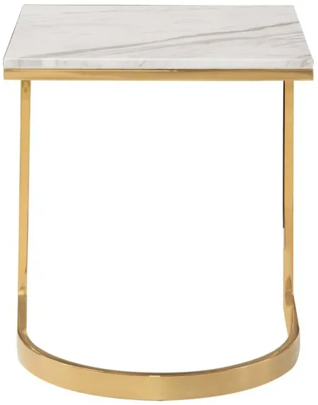 Blanchard Square End Table in Jazz White by Bernhardt
