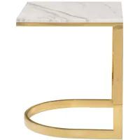 Blanchard Square End Table in Jazz White by Bernhardt
