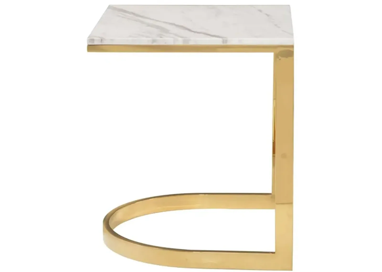 Blanchard Square End Table in Jazz White by Bernhardt