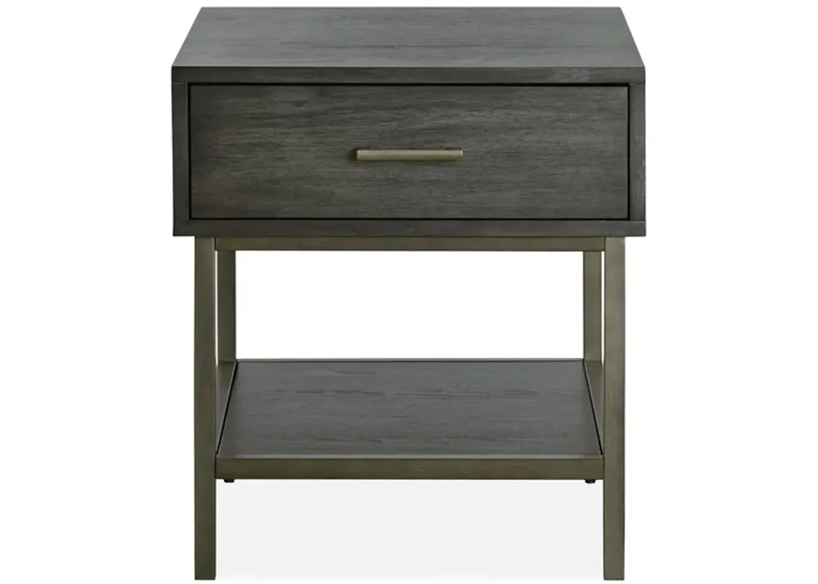 Tyrus Rectangular End Table in Smoke Anthracite by Magnussen Home