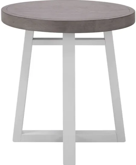 Karina End Table in Shell White & Driftwood by Liberty Furniture