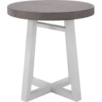 Karina End Table in Shell White & Driftwood by Liberty Furniture