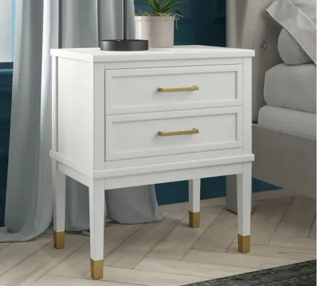 Brody Side Table in White by Elements International Group