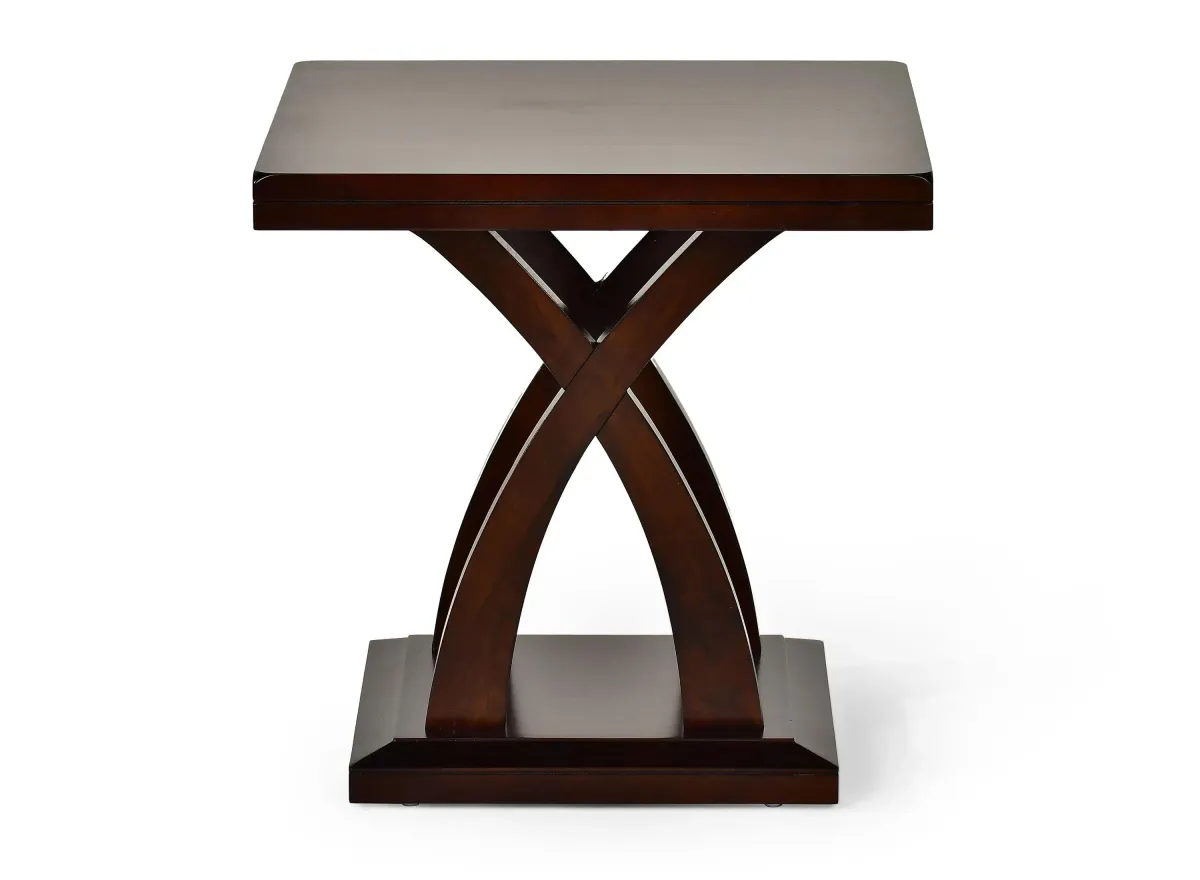 Jocelin Square End Table in Espresso Cherry by Steve Silver Co.