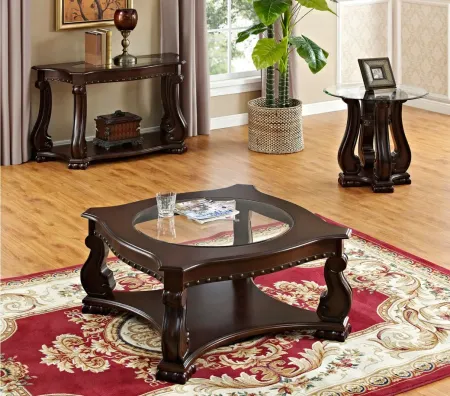 Madison End Table in Dark Cherry by Crown Mark