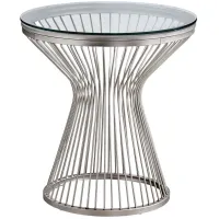 Zavis End Table in Silver by Monarch Specialties
