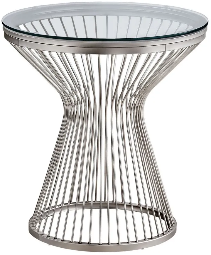 Zavis End Table in Silver by Monarch Specialties