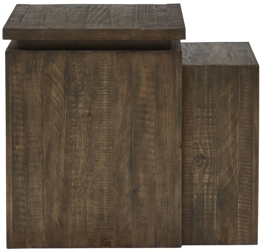 Elliot Wood Rectangular Nesting End Table