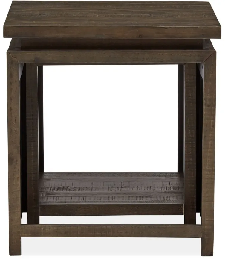 Elliot Wood Rectangular Nesting End Table