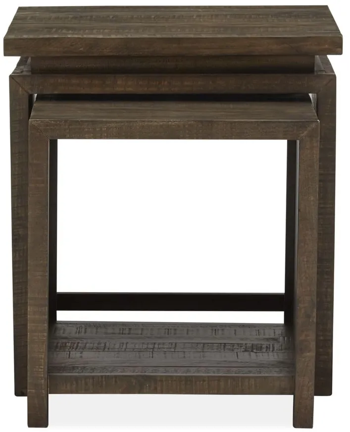 Elliot Wood Rectangular Nesting End Table