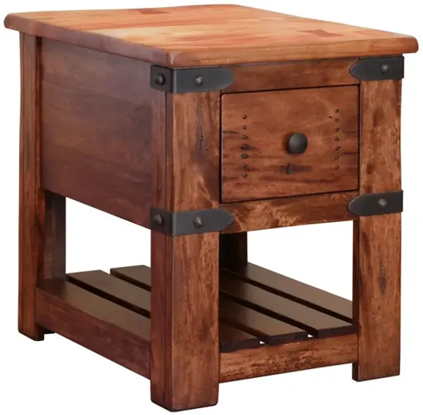 Parota Rectangular Chairside Table