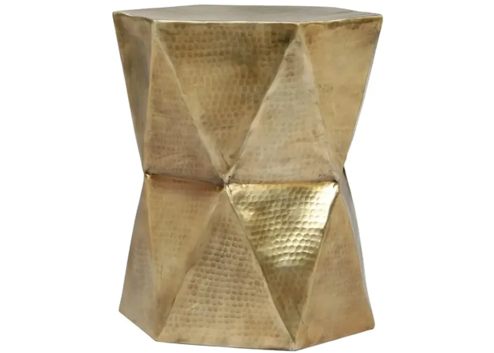 Nichelle Octagonal End Table in Hammered Gold by Riverside Furniture