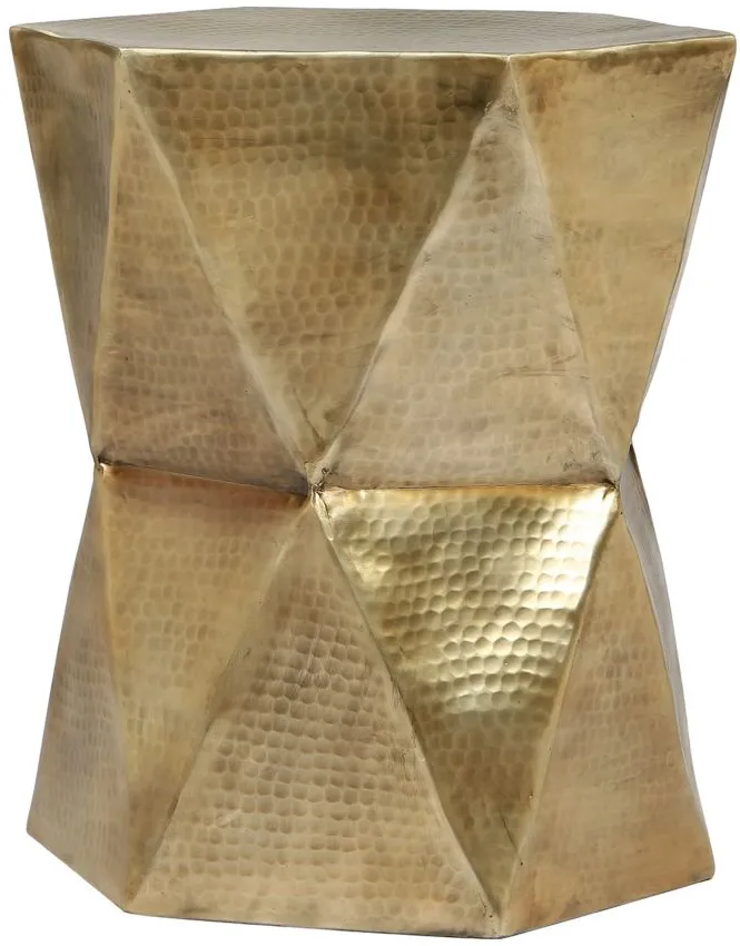 Nichelle Octagonal End Table in Hammered Gold by Riverside Furniture