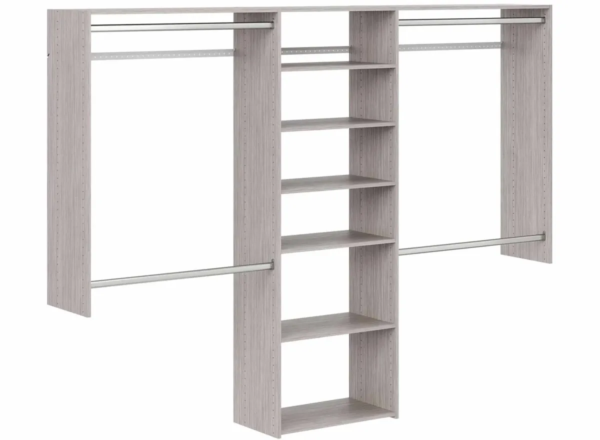 Allen DeluxePlus Shelving Closet Kit in Weathered Gray by Easy Track