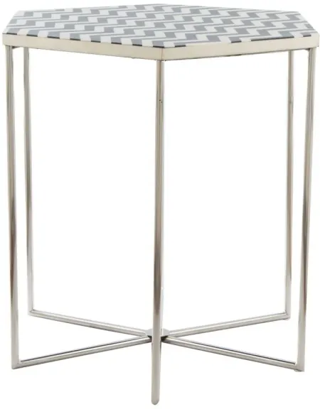 Forma Side Table in Silver by Zuo Modern