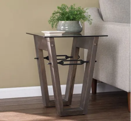 Remi Reclaimed Wood End Table in Brown by SEI Furniture