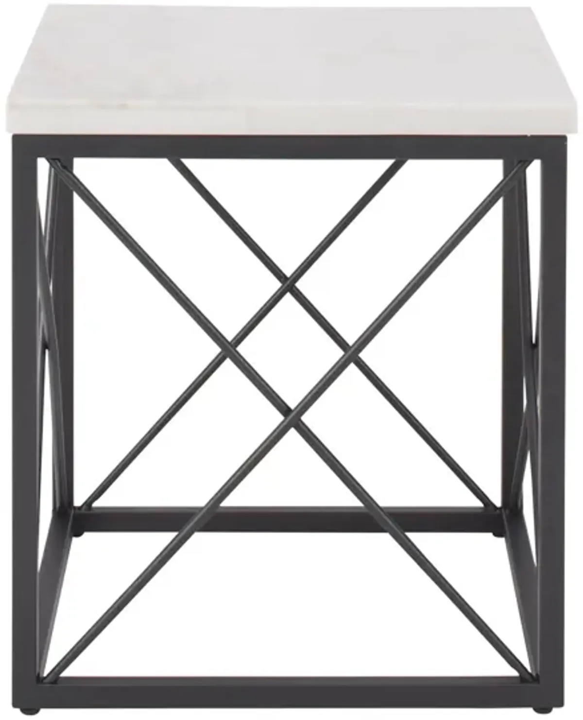 Maja End Table in Black; White by Steve Silver Co.