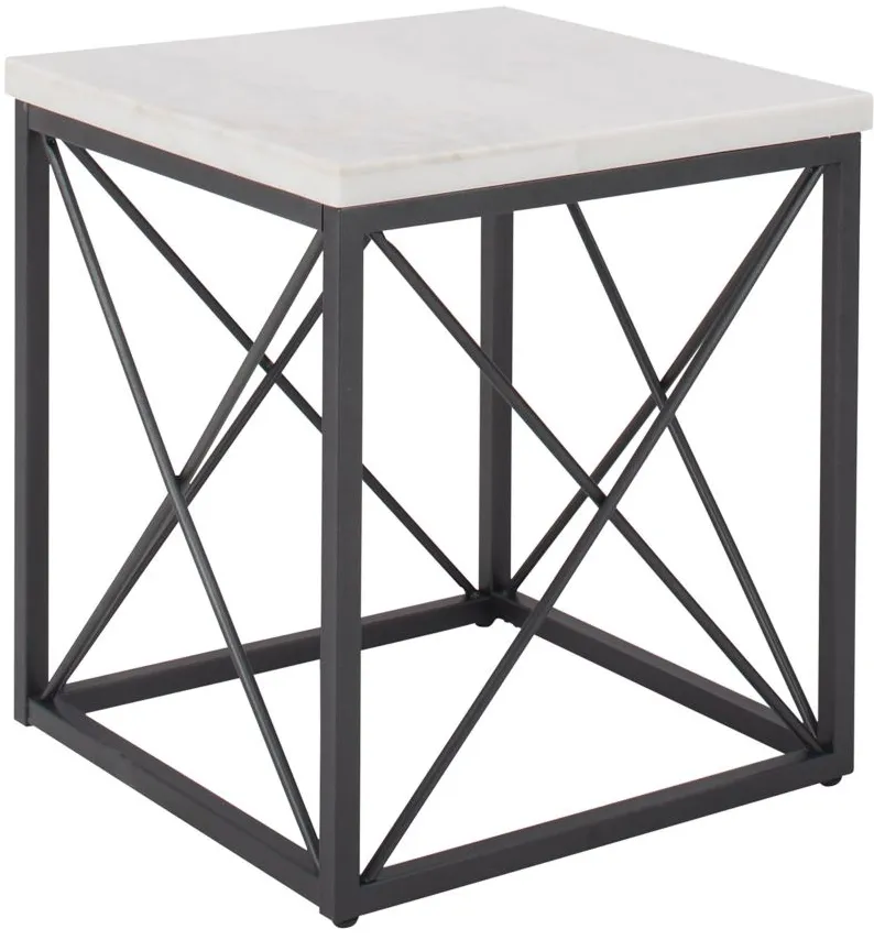 Maja End Table in Black; White by Steve Silver Co.