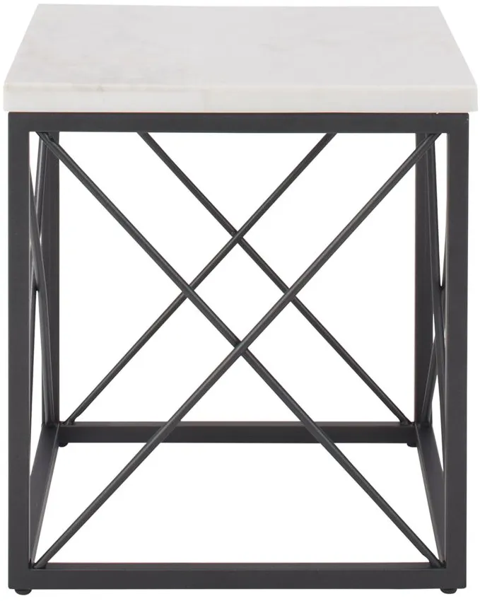 Maja End Table in Black; White by Steve Silver Co.