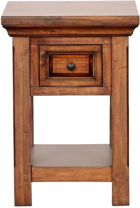 HillCrest Chair Side Table in Old Chestnut by Napa Furniture Design