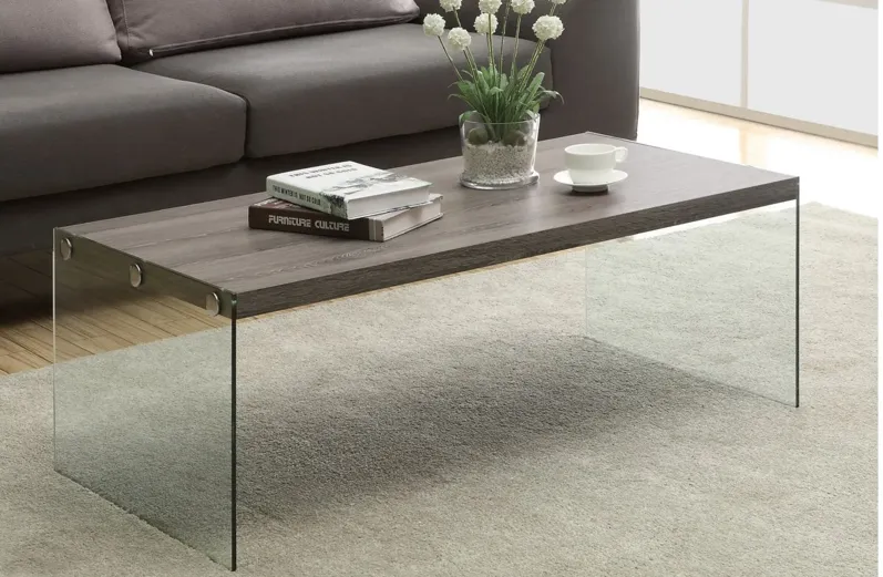 Monarch Specialties Coffee Table in Dark Taupe by Monarch Specialties