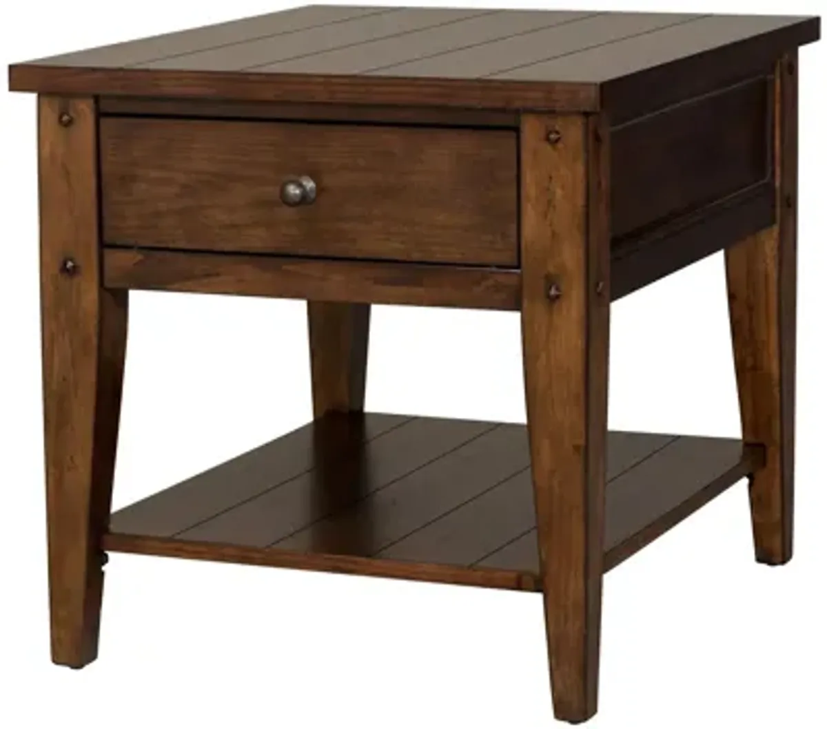 Lake House Rectangular End Table