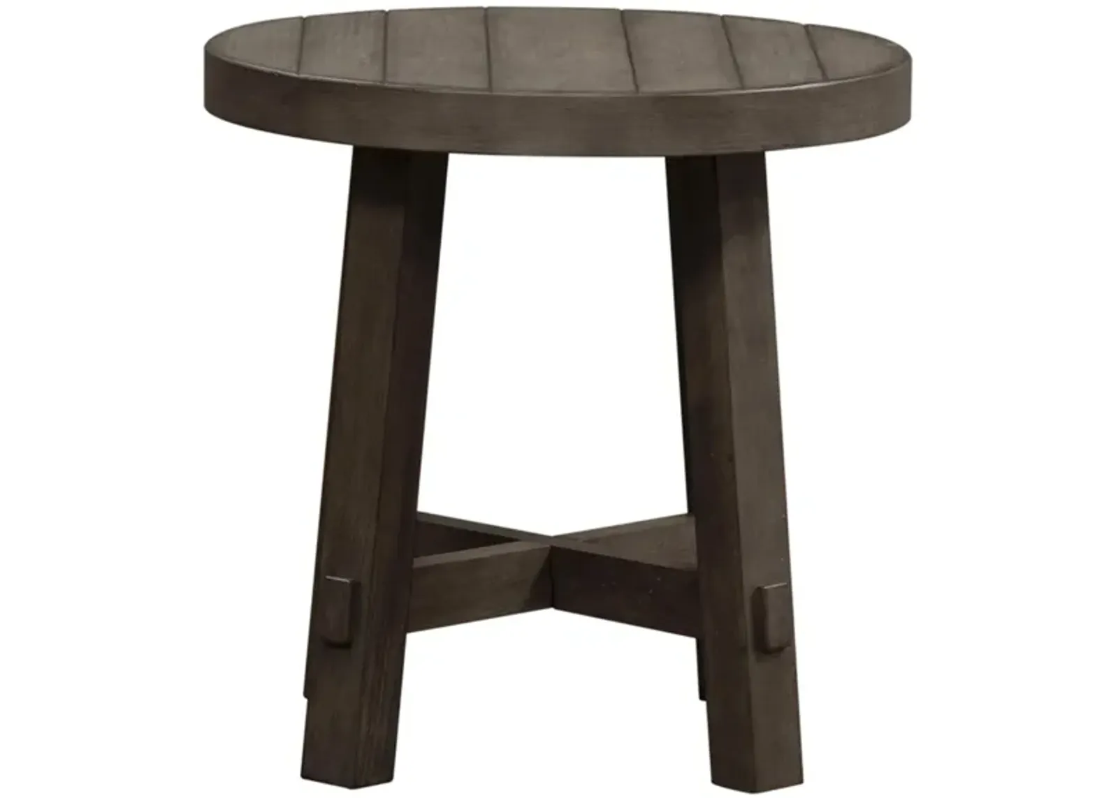 Marguerite End Table in Dusty Charcoal with Heavy Distressing by Liberty Furniture