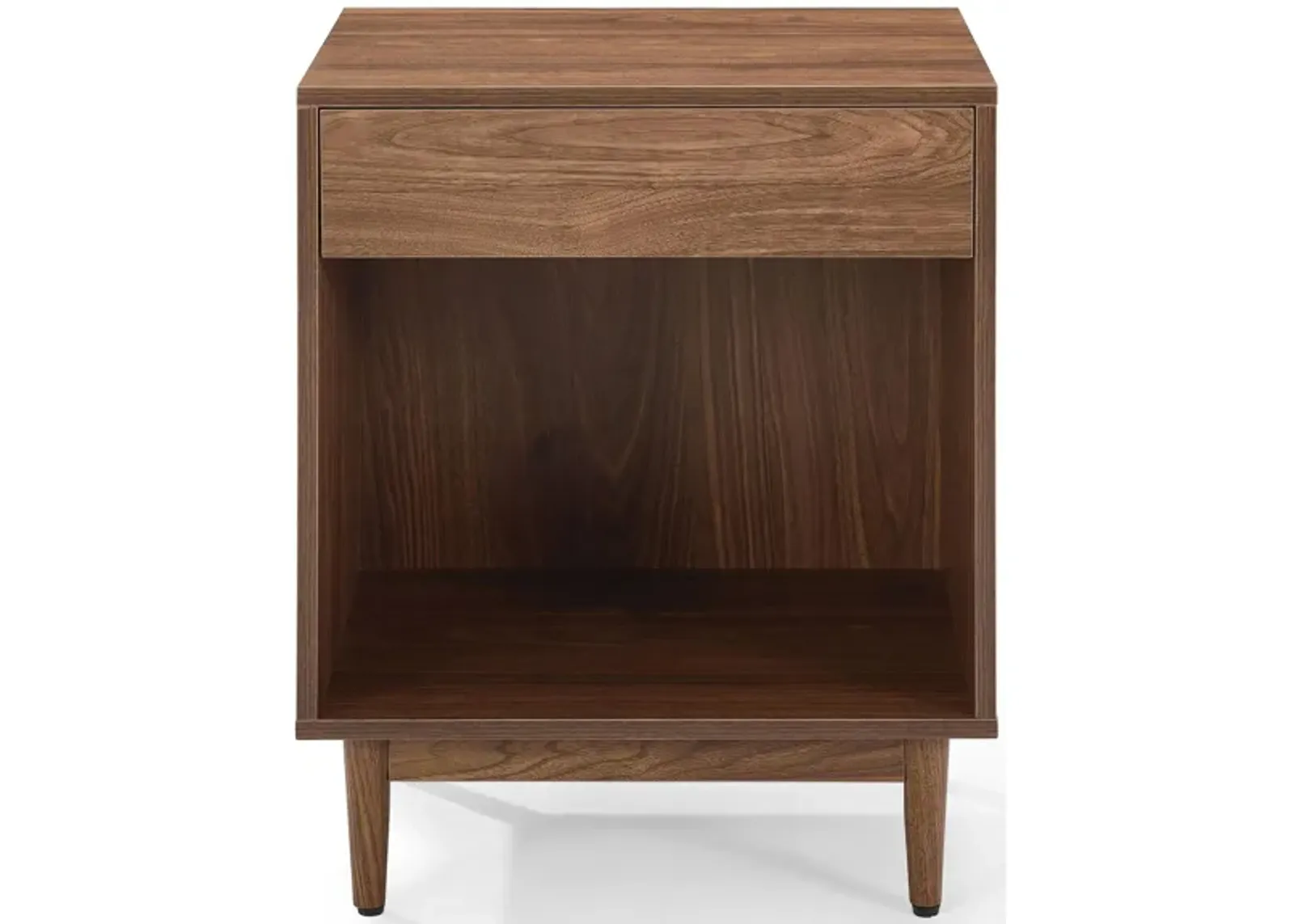 Liam Record Storage End Table in Walnut by Crosley Brands