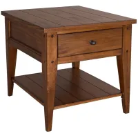 Lake House Rectangular End Table in Medium Brown by Liberty Furniture