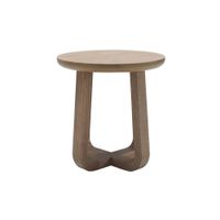 Shaw Round End Table in Beige by Bellanest.