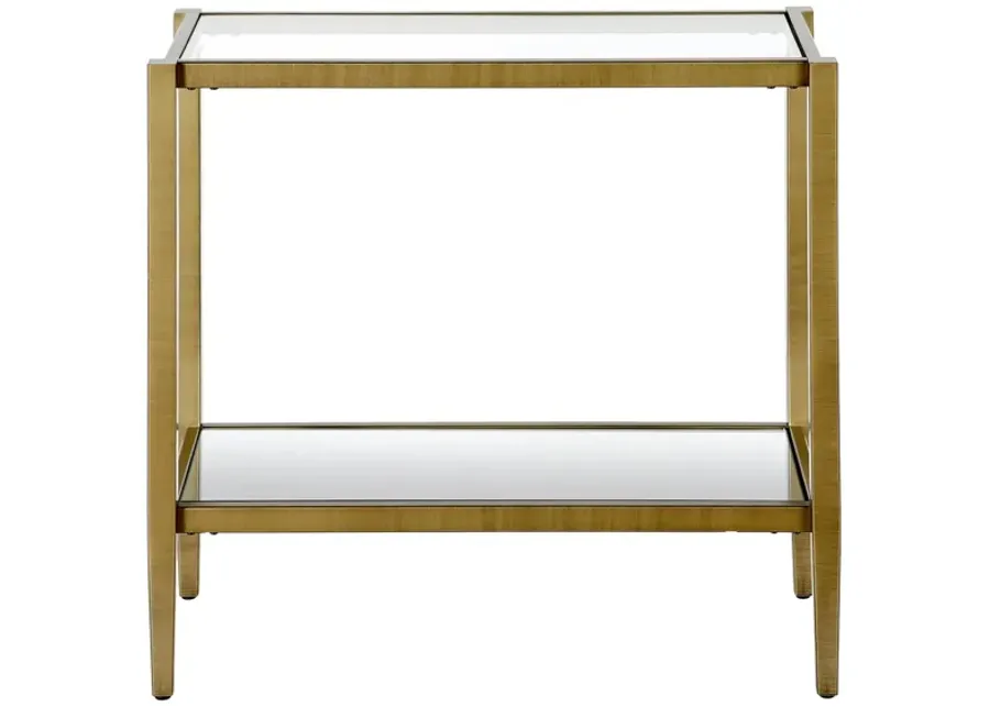 Tocher Side Table in Antique Brass by Hudson & Canal