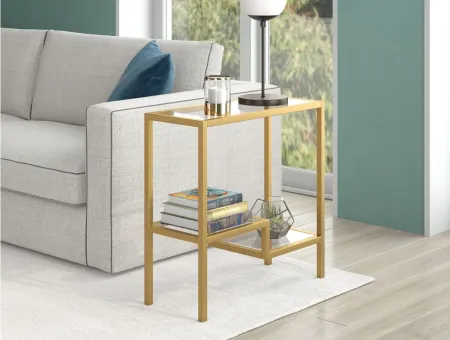Francis Side Table in Brass by Hudson & Canal