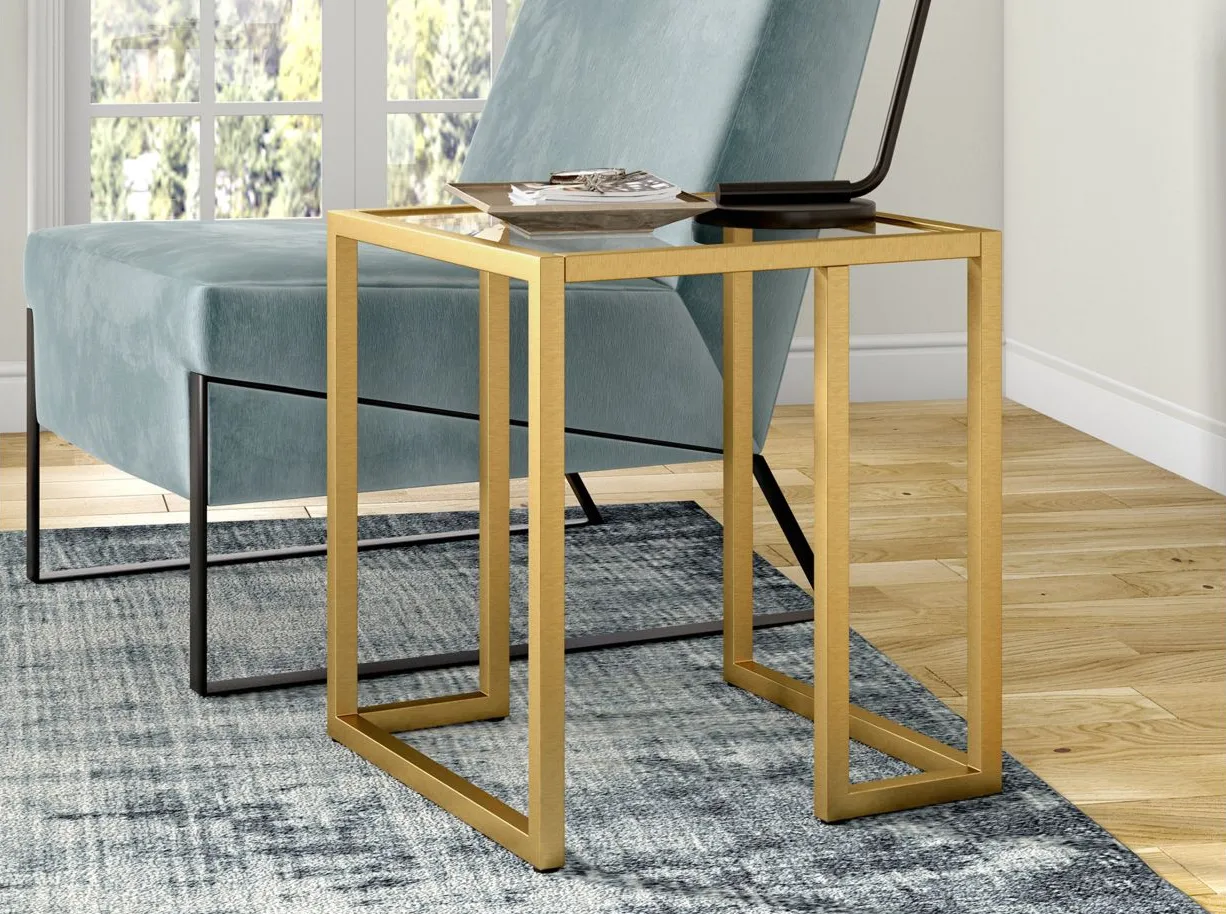 Mona Coffee Side Table in Brass by Hudson & Canal