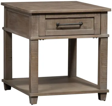 Parkland Falls Rectangular End Table in Light Brown by Liberty Furniture