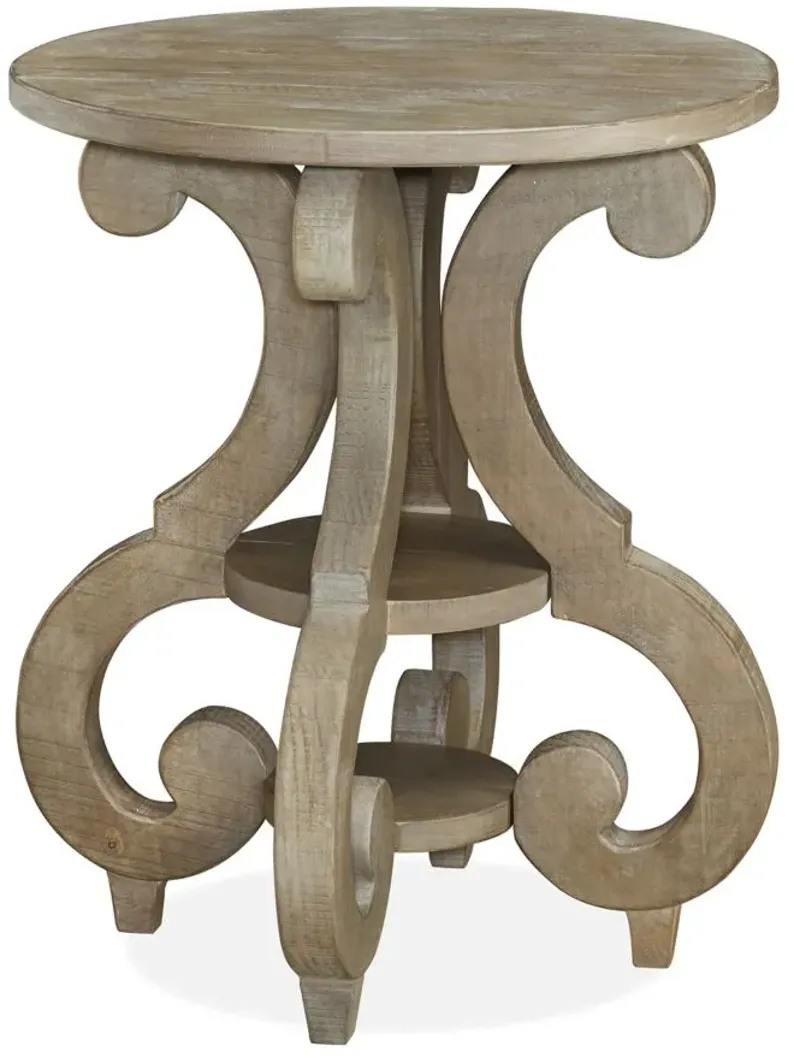 Tinley Park Round Accent End Table in Dove Tail Gray by Magnussen Home