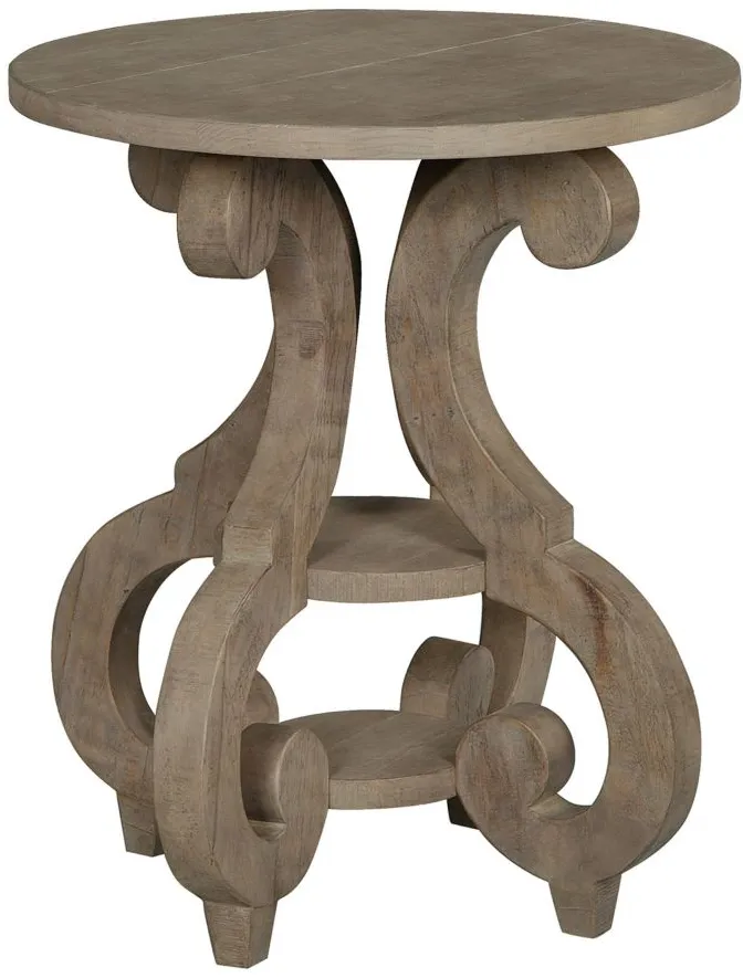 Tinley Park Round Accent End Table in Dove Tail Gray by Magnussen Home