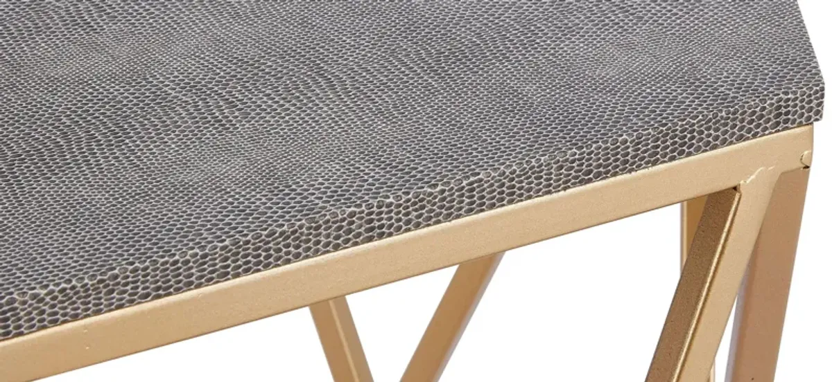 Cressa Faux Shagreen End Table