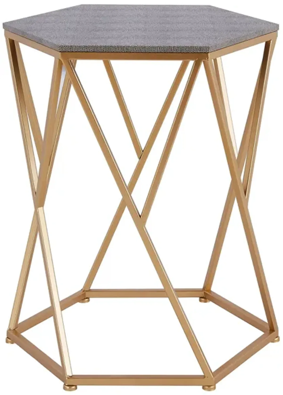 Cressa Faux Shagreen End Table