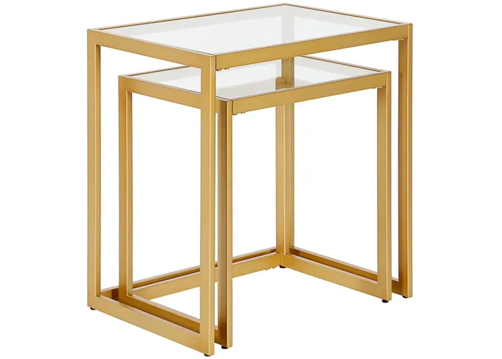 Ophelio Nesting End Table Set in Brass by Hudson & Canal