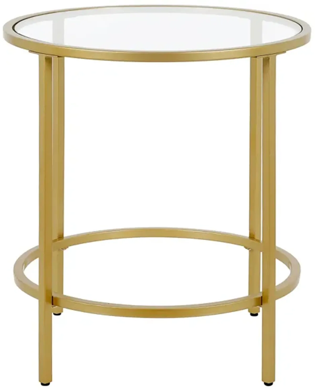 Paulino Round End Table in Brass by Hudson & Canal