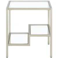 Grebe Square End Table in Satin Nickel by Hudson & Canal