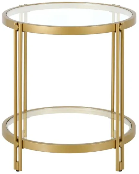 Inez Side Table in Brass by Hudson & Canal