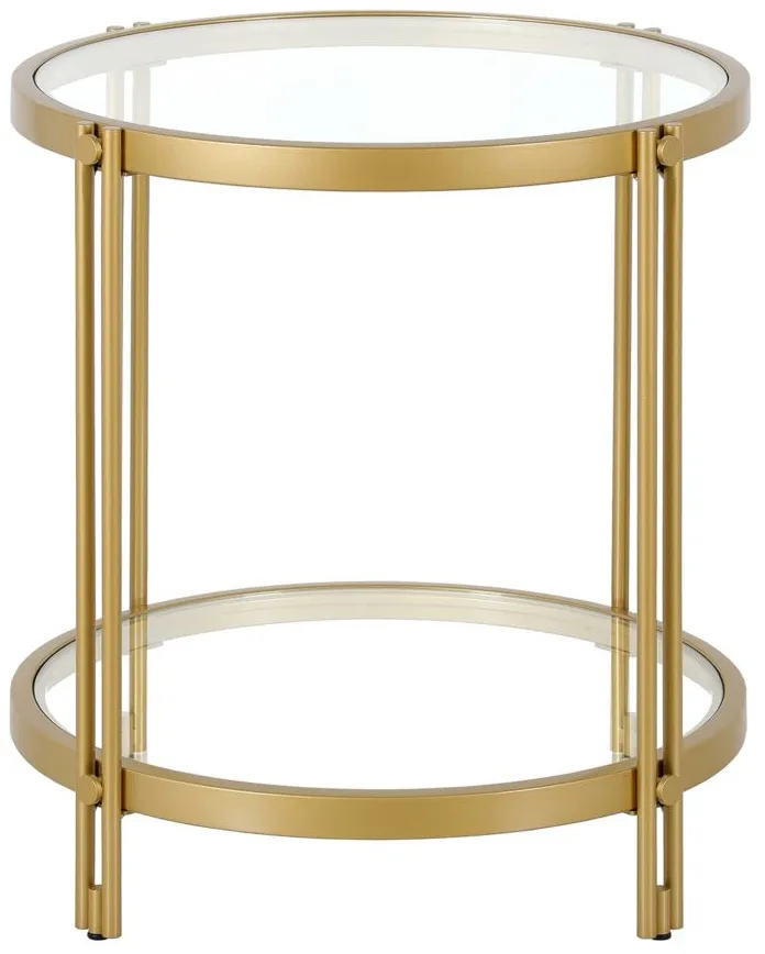 Inez Side Table in Brass by Hudson & Canal