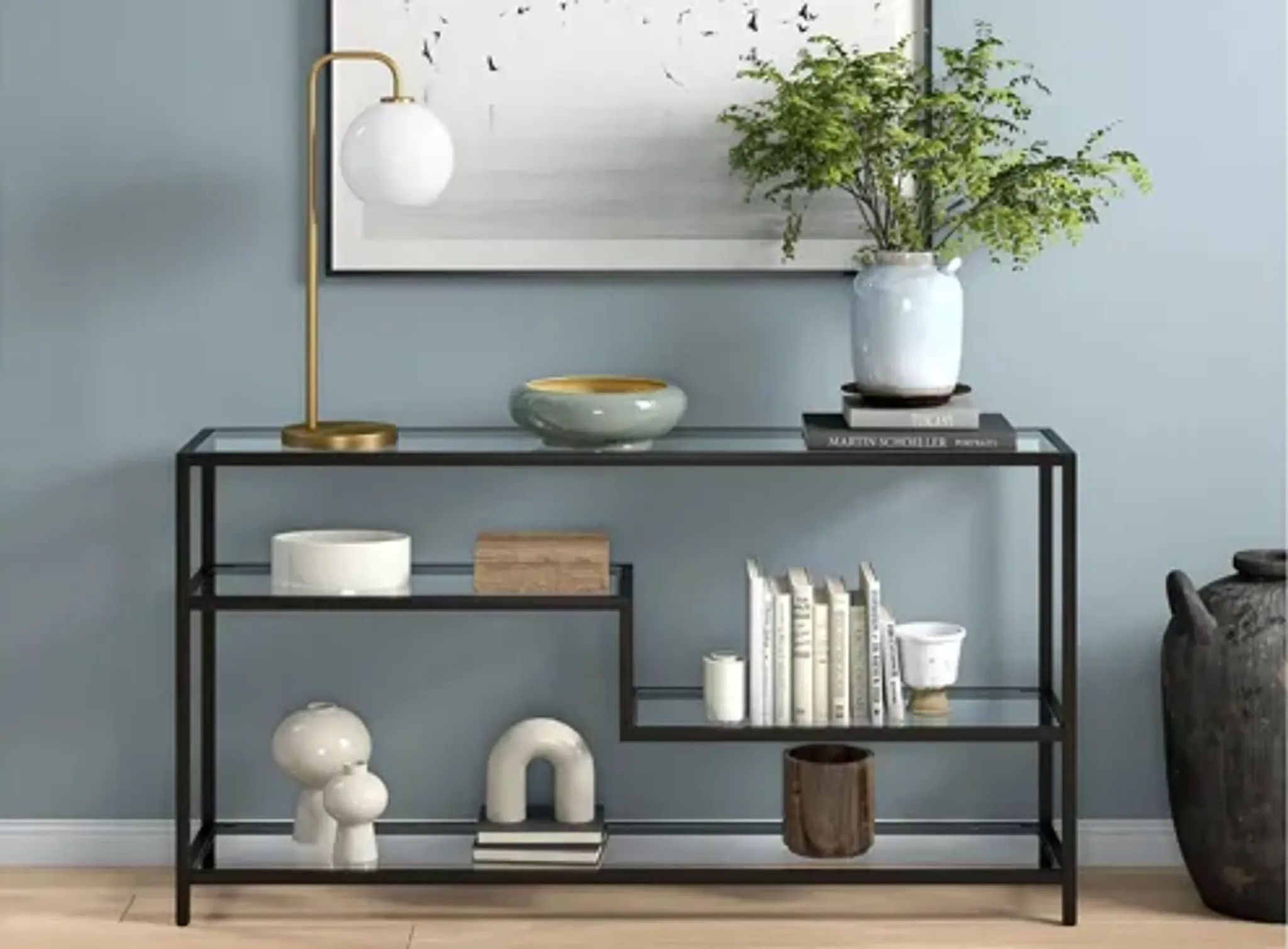 Mathis Console Table In Blackened Bronze By Hudson And Canal Raymour ...