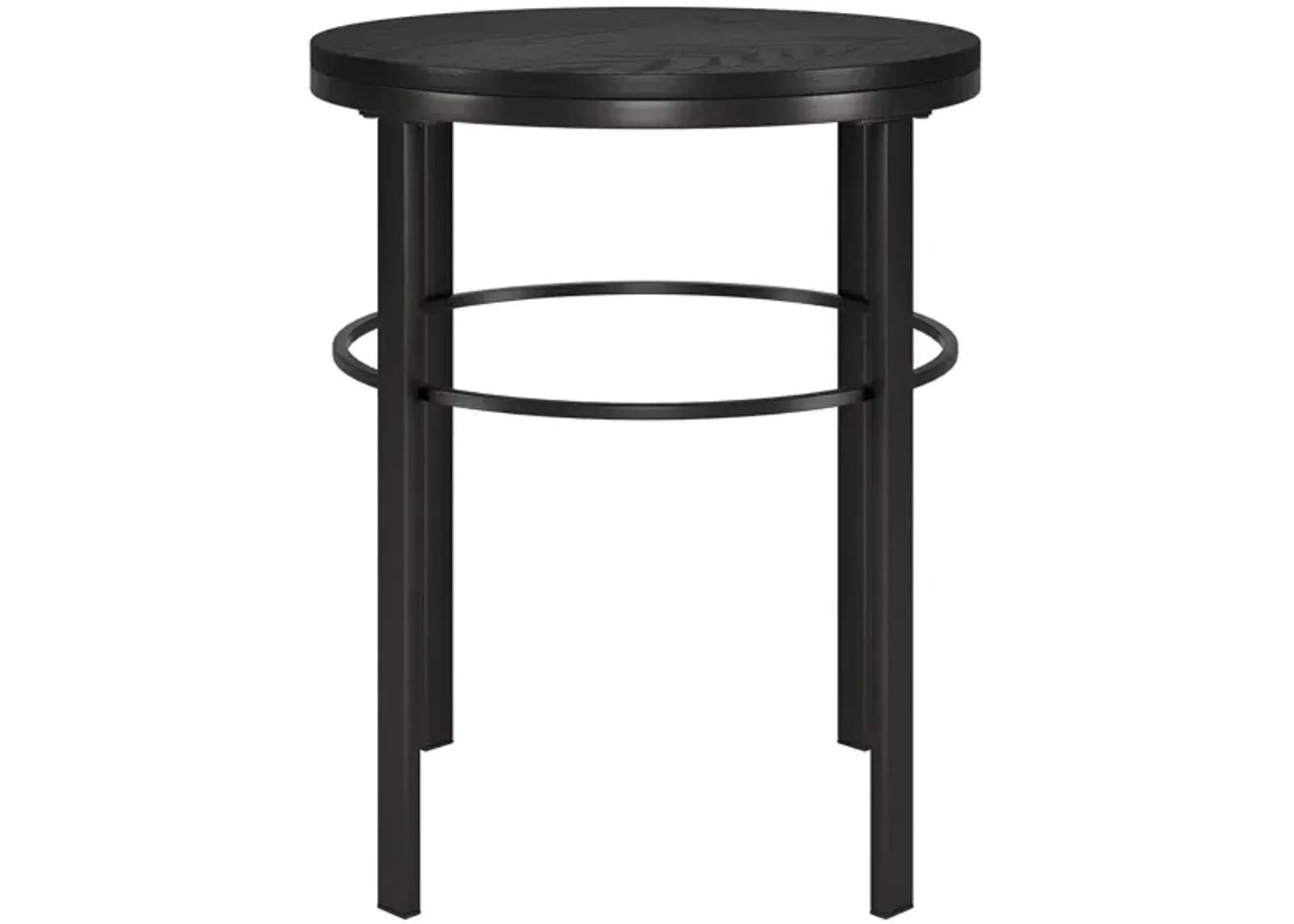 Gaia Side Table in Blackened Bronze;Black Grain by Hudson & Canal