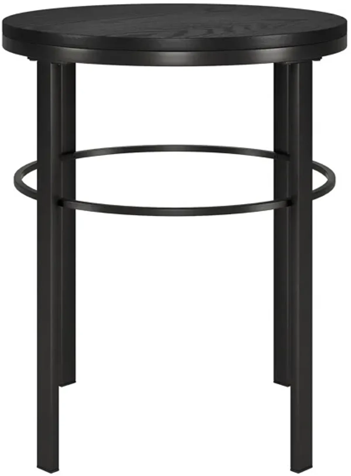 Gaia Side Table in Blackened Bronze;Black Grain by Hudson & Canal