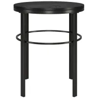 Gaia Side Table in Blackened Bronze;Black Grain by Hudson & Canal