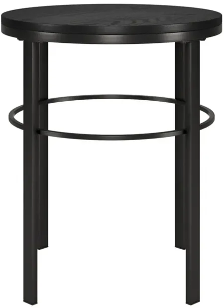 Gaia Side Table in Blackened Bronze;Black Grain by Hudson & Canal