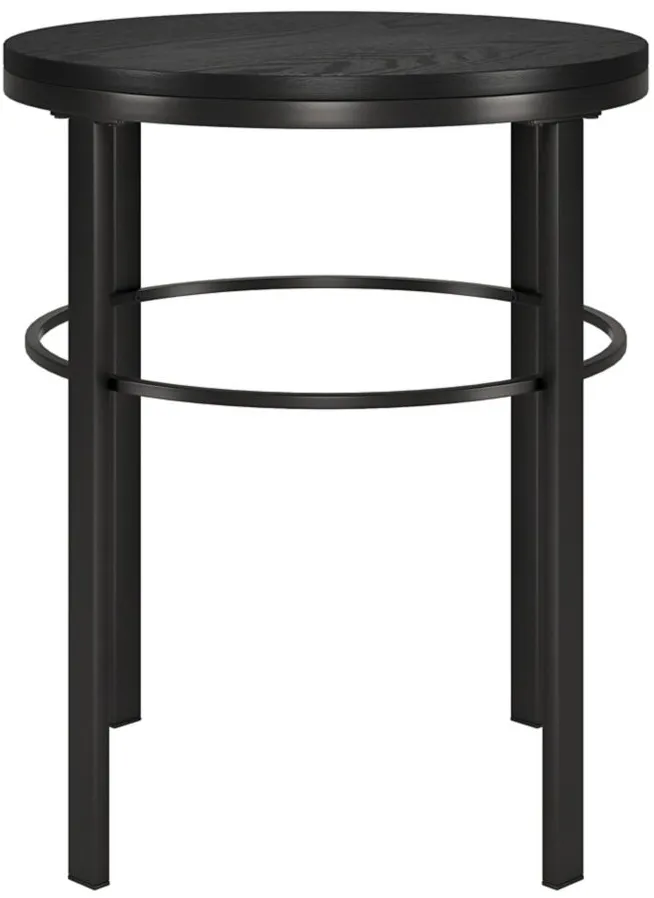 Gaia Side Table in Blackened Bronze;Black Grain by Hudson & Canal